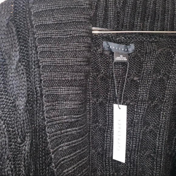 Sanctuary Ultimate Cable Cardi in Black Nite - Picture 6 of 6